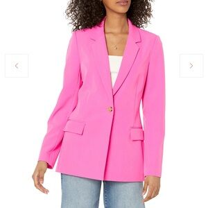 The Drop Women's Blake Long Blazer, Rose Pink, XXL, L $75 Career Jacket